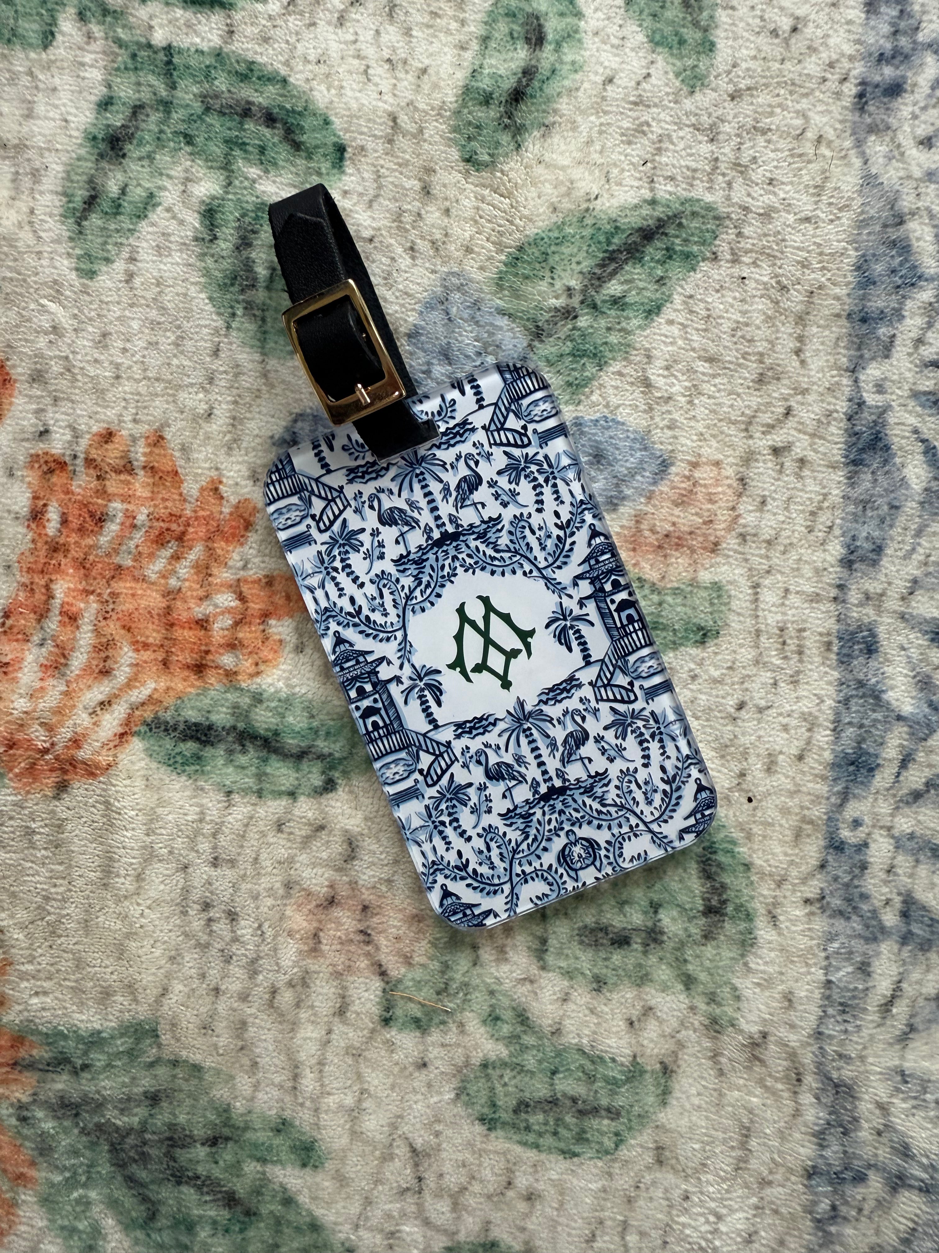 Palm Beach Monogrammed Acrylic Luggage Tag