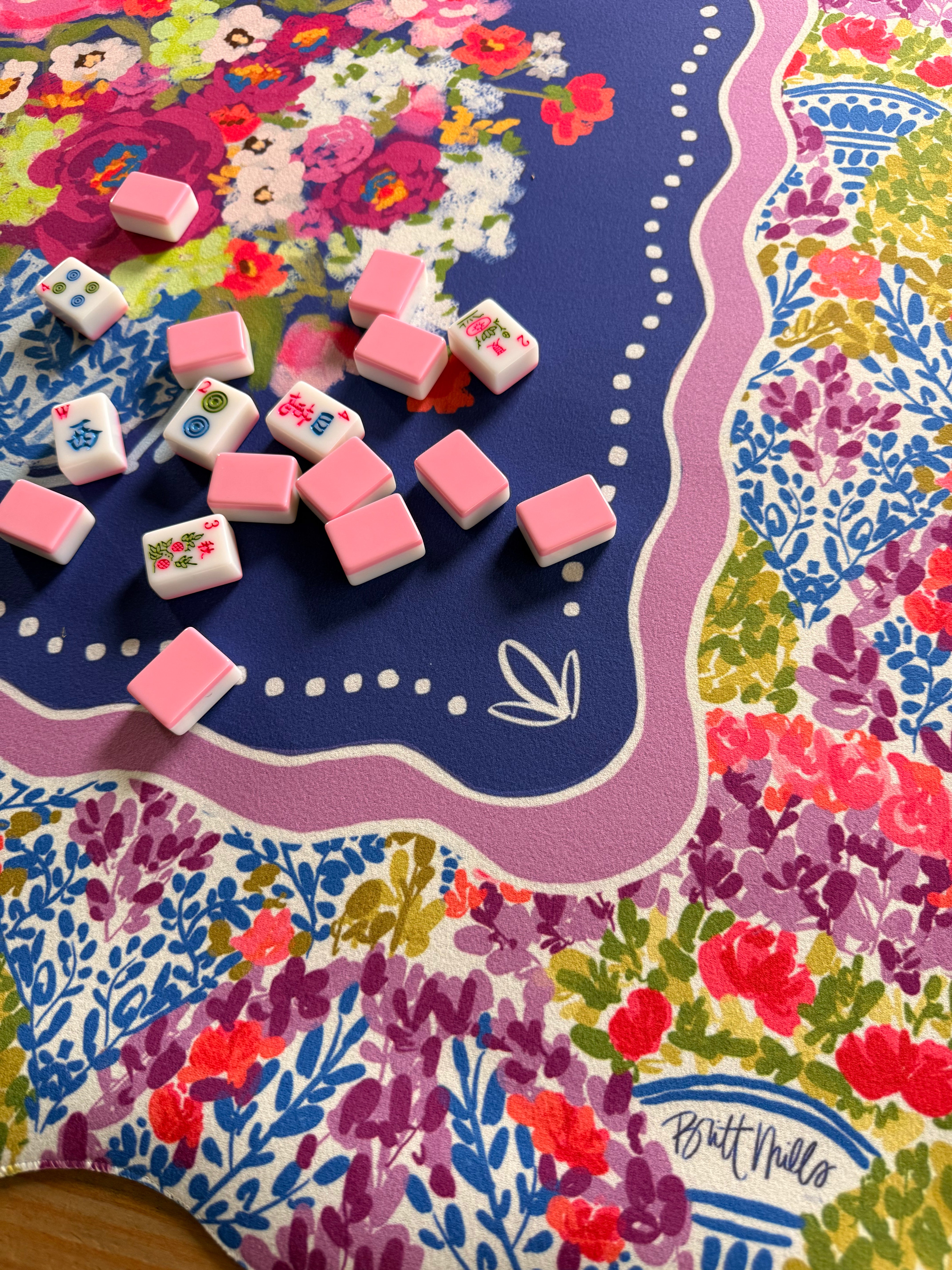 Dynasty Scalloped-Edge Mahjong Mat (Non-Neoprene)