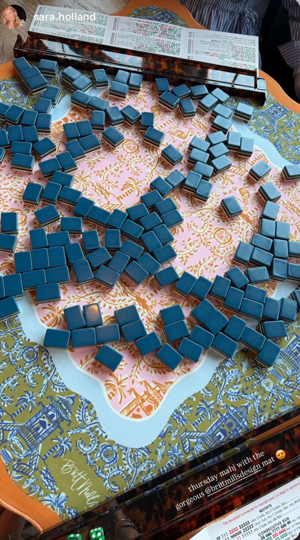 Soirée Scalloped-Edge Mahjong Mat (Non-Neoprene)