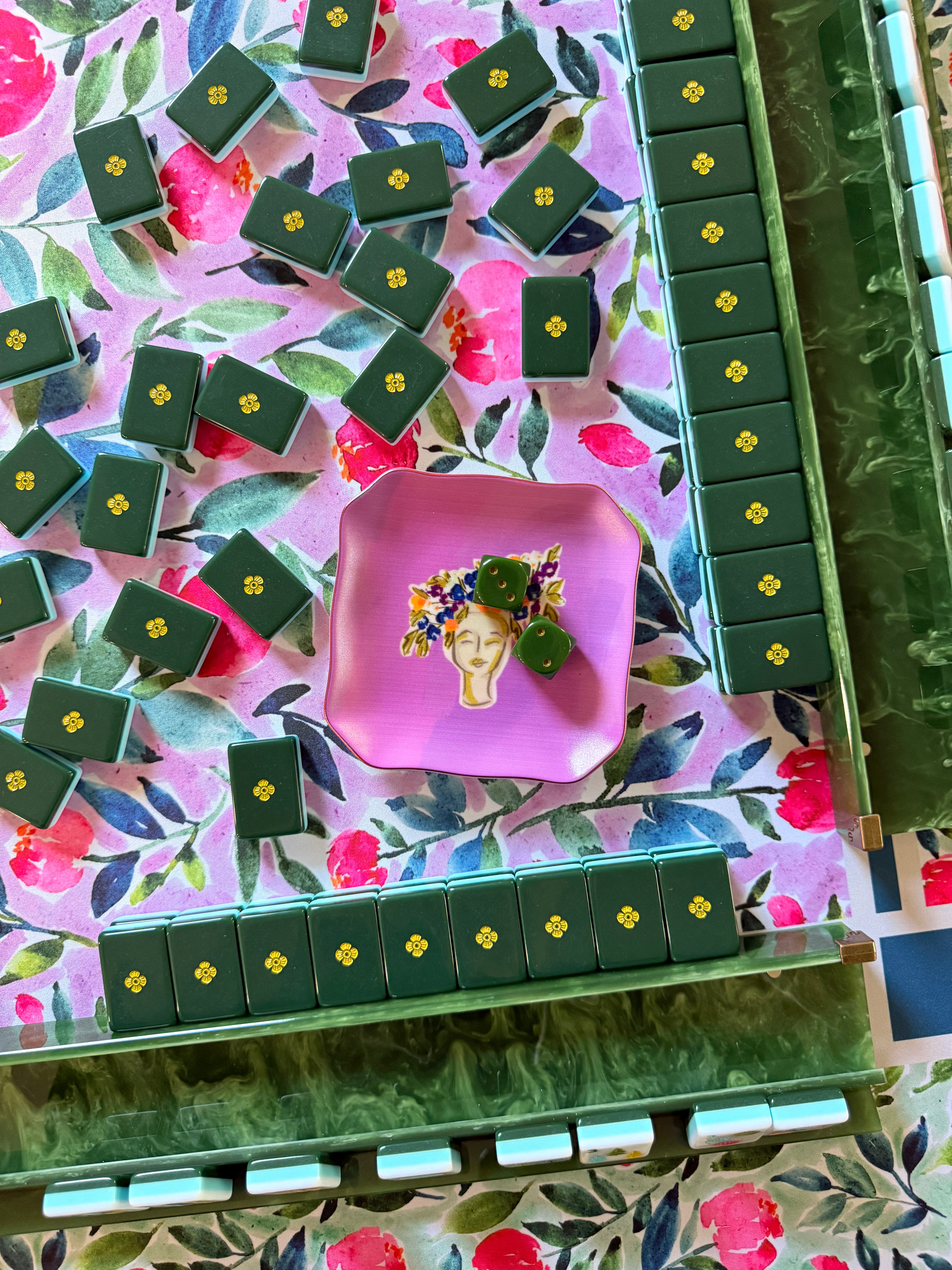 Flora Neoprene Mahjong Mat