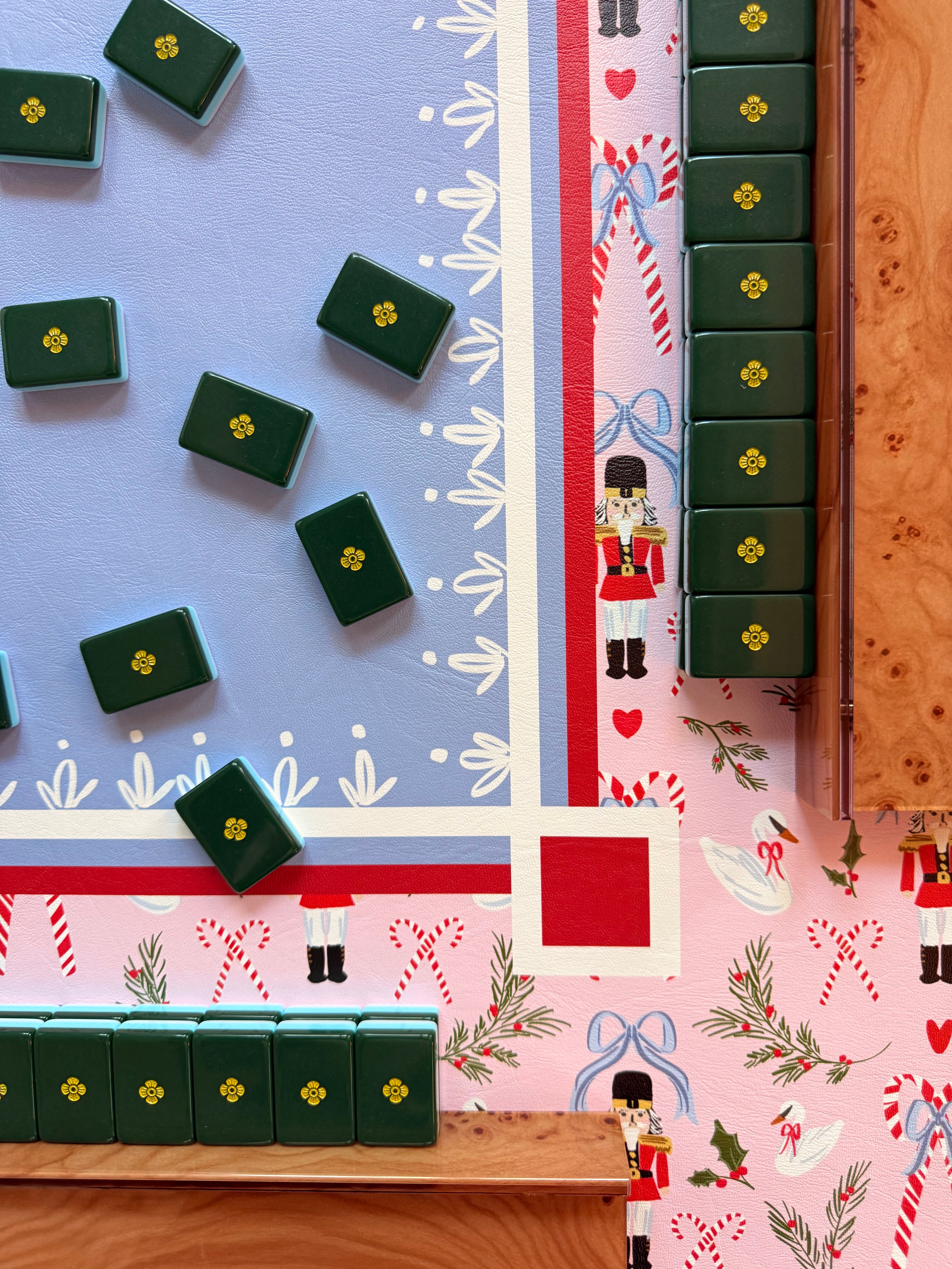 Nutcracker Leatherette Mahjong Mat