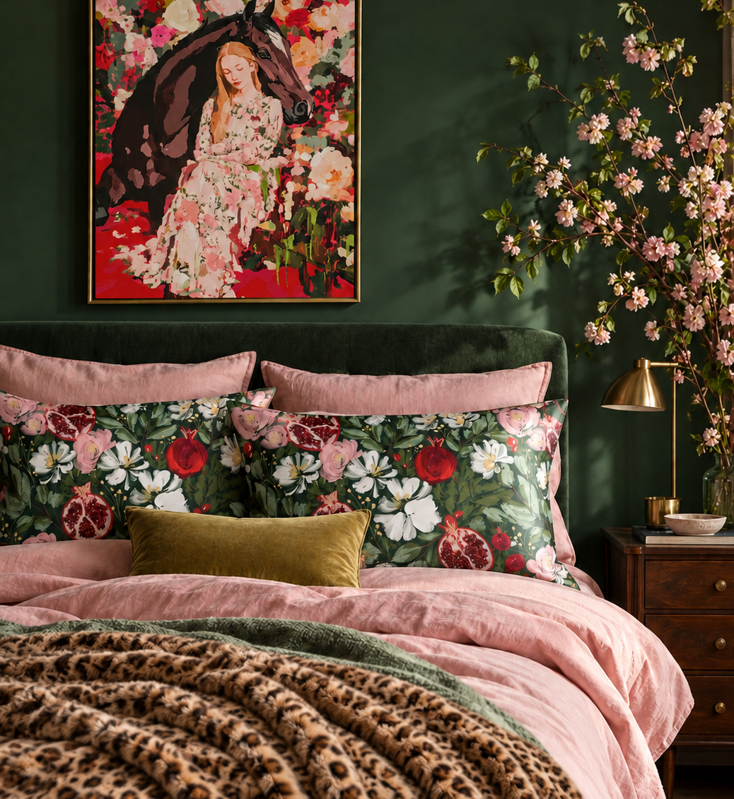 Crimson Harvest Satin Pillowcase
