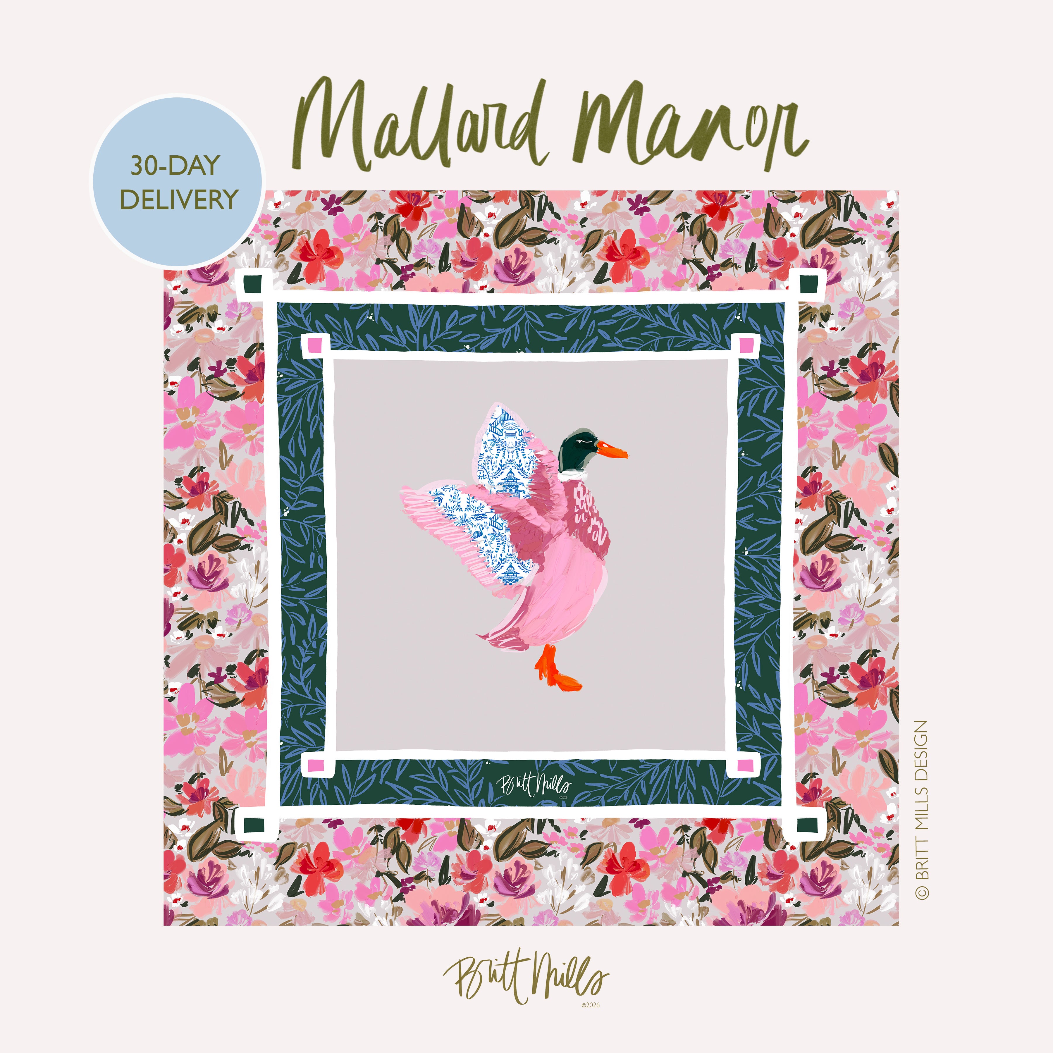 Mallard Manor Mahjong Mat (Non-Neoprene)