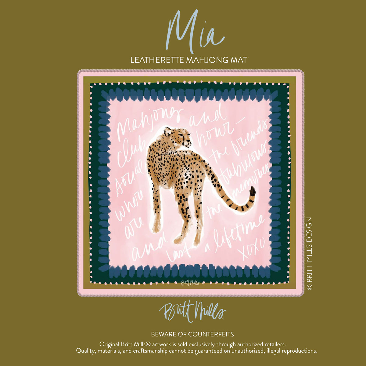Mia Leatherette Mahjong Mat