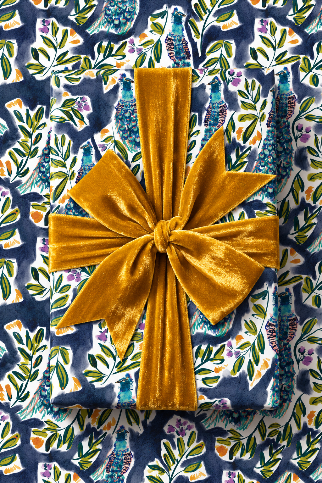 Peacock Garden Wrapping Paper Roll