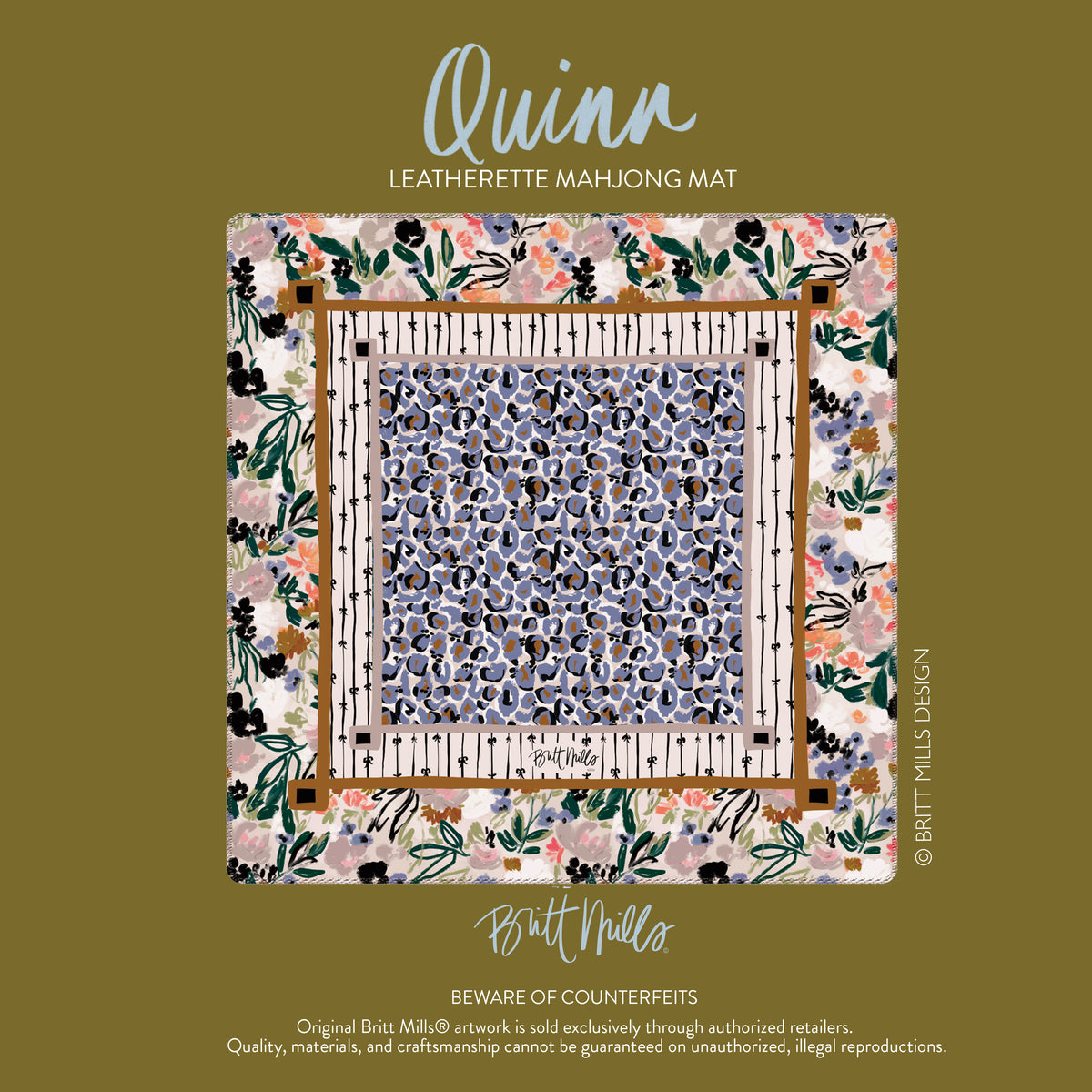Quinn Leatherette Mahjong Mat