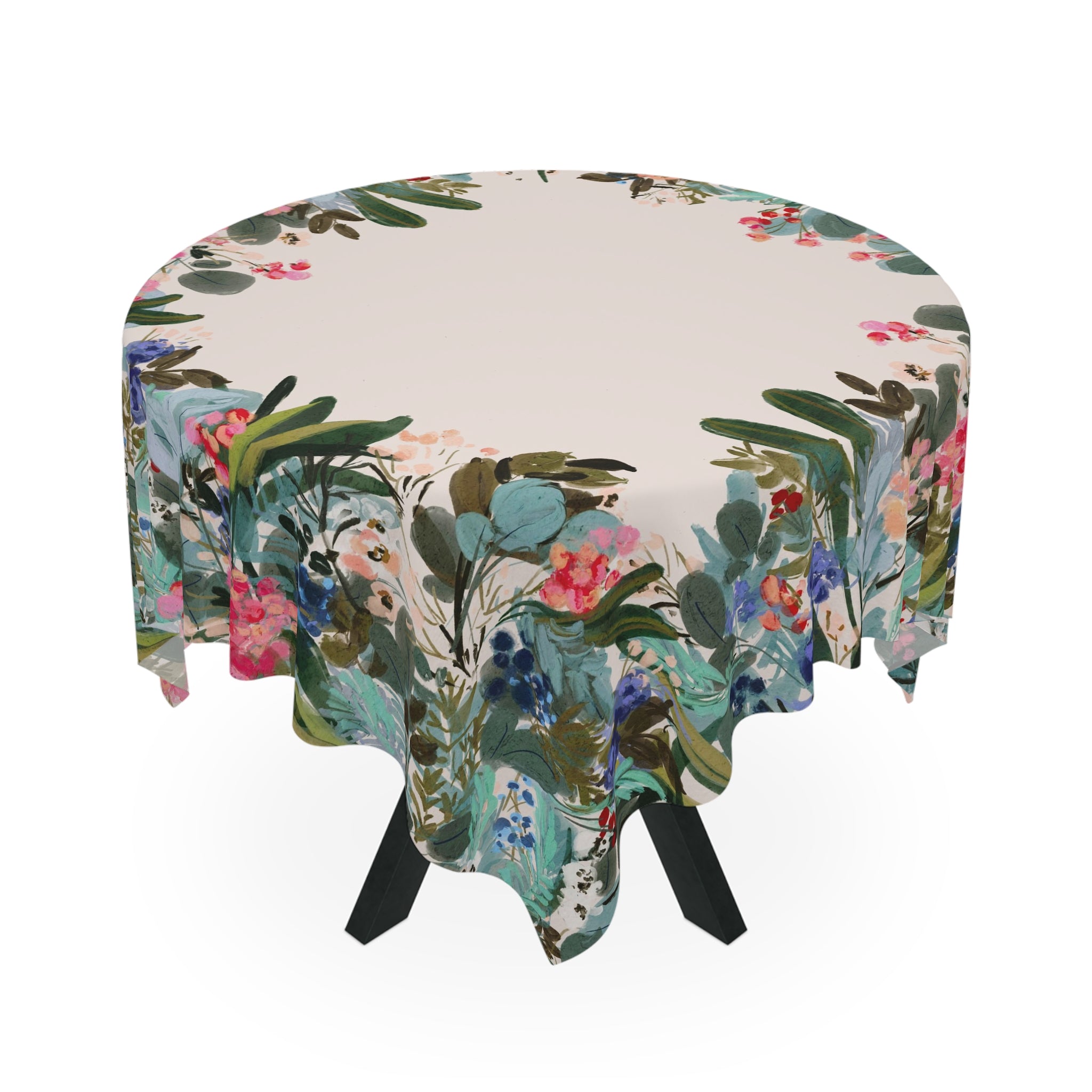 Winter Berry Square Tablecloth