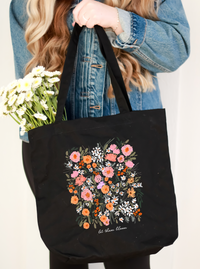 Let Them Bloom Teacher Eco Tote Bag (Wildflowers)