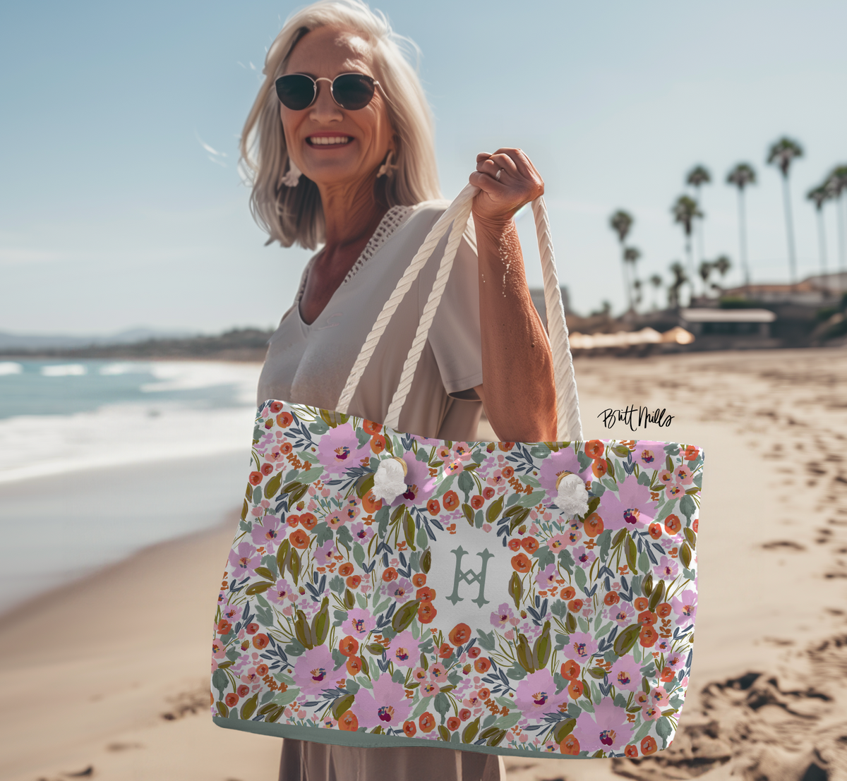 The Savannah Monogrammed Carry-All Tote