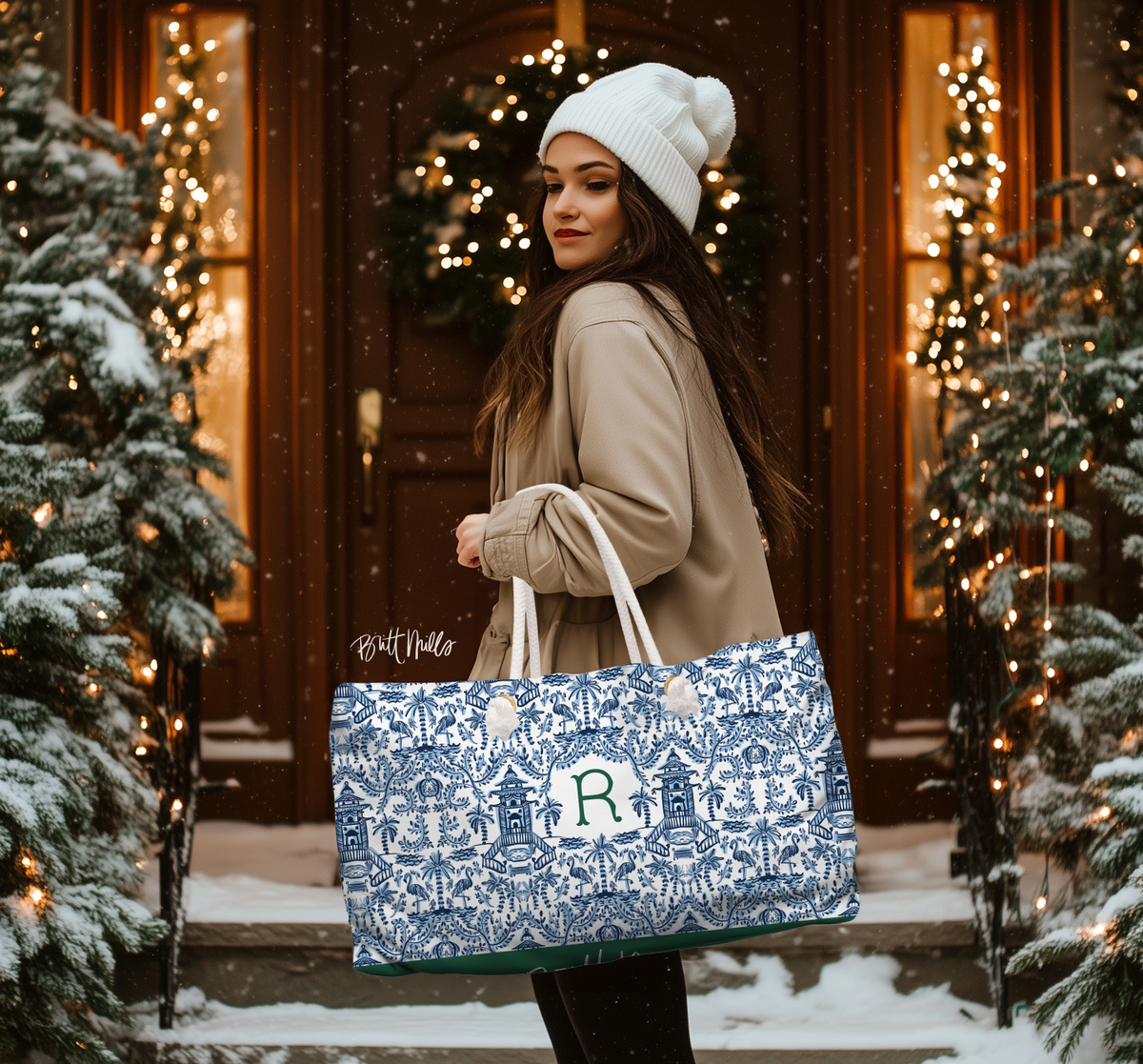 The Palm Beach Monogrammed Carry-All Tote