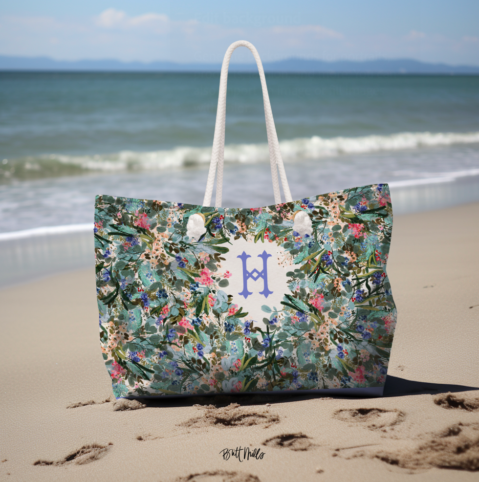 The Siesta Key Monogrammed Carry-All Tote