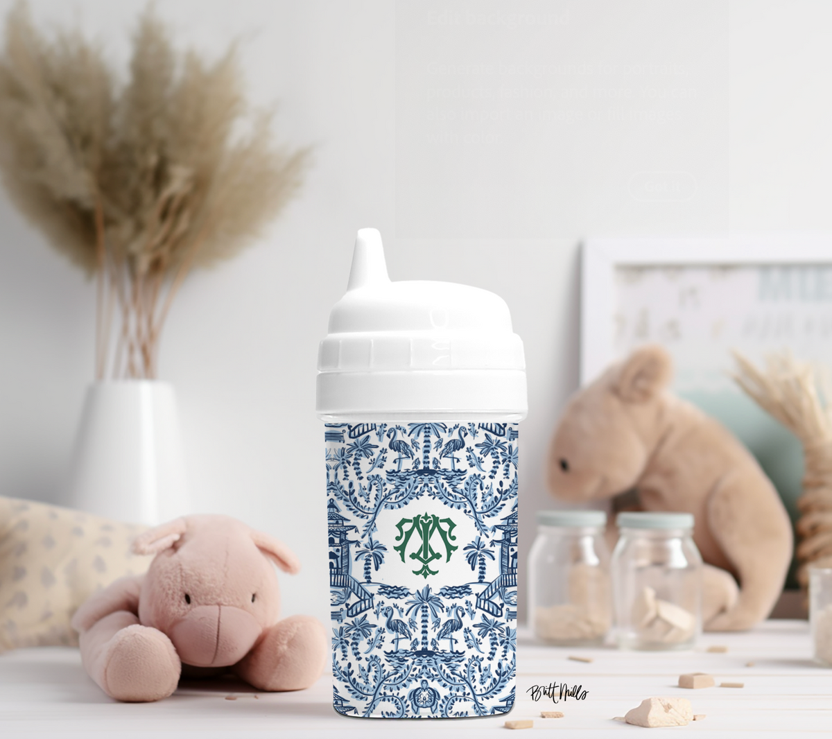 Palm Beach Monogrammed Sippy Cup