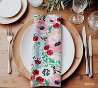 Colette Monogrammed Cloth Napkin Set