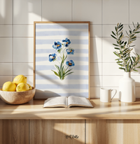 Blue Buds Art Print