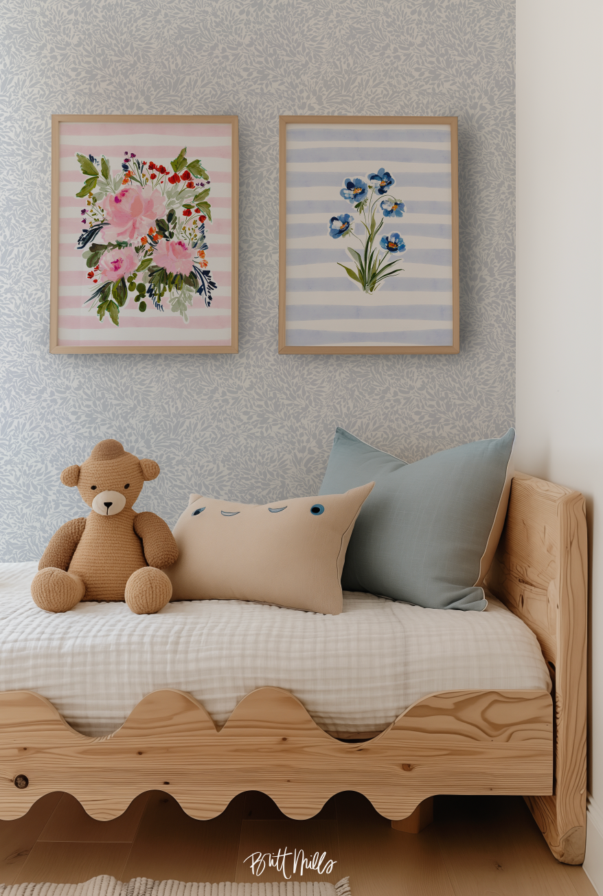 Blue Buds Art Print