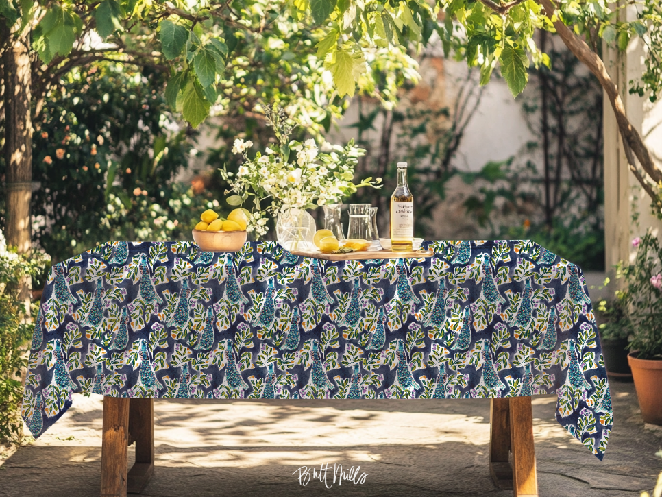 Peacock Tablecloth