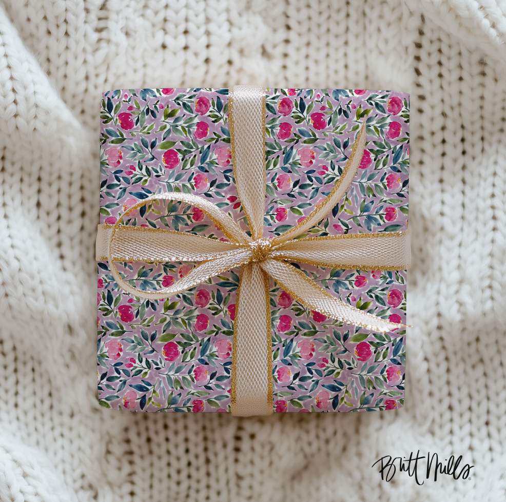 Flora Wrapping Paper Roll