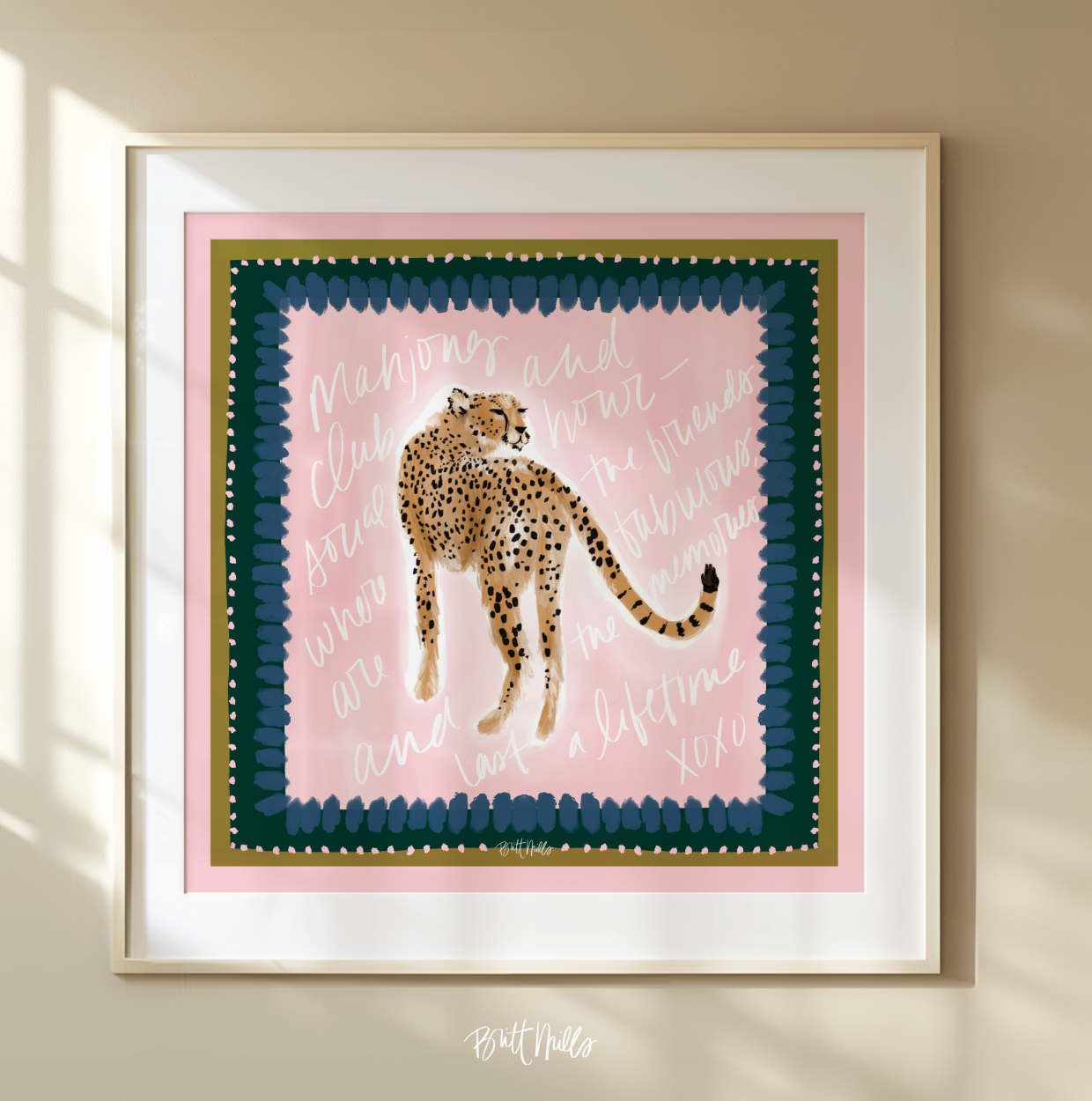 Mia Mahjong Mat Art Print