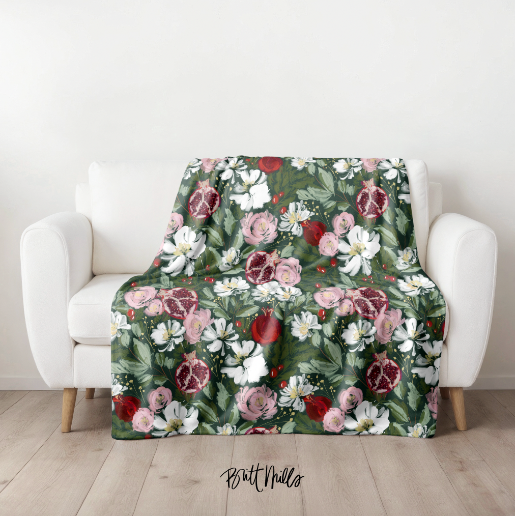 Crimson Harvest Minky Blanket