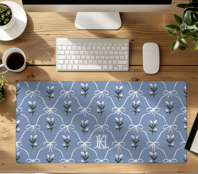 Charming Monogrammed Desk Mat - Large (24" x 14")