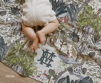 Day at the Zoo Monogrammed Swaddle Blanket