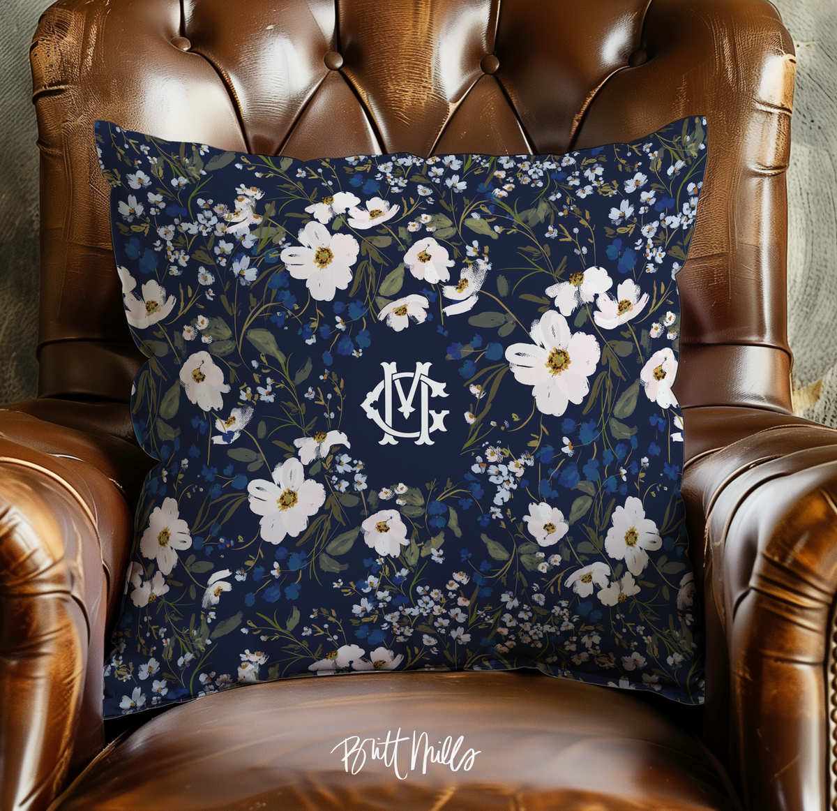 Carolinas Monogrammed Pillowcase 20"x20"