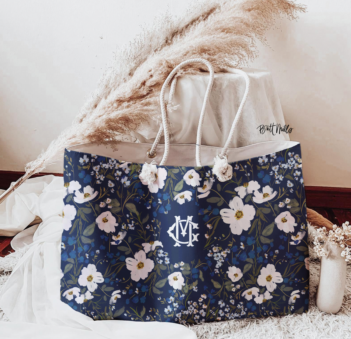 Carolinas Monogrammed Carry-All Tote