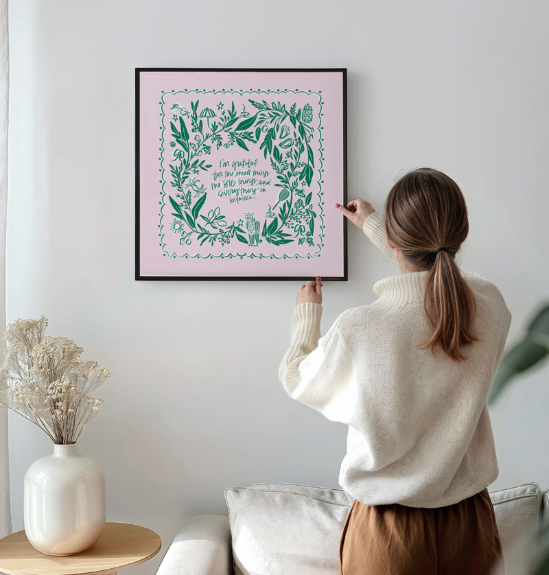 Grateful for the small things Art Print