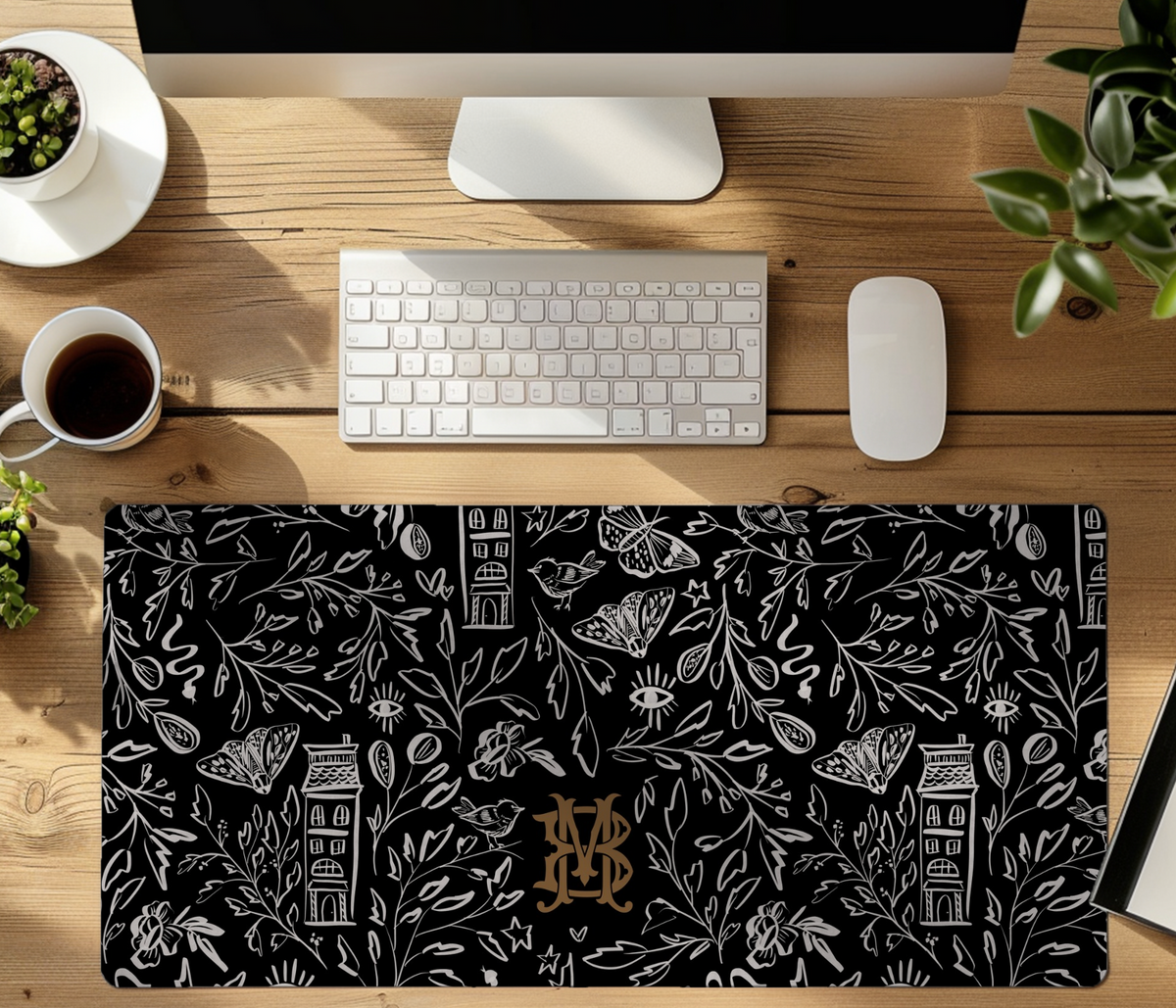 The New Yorker Monogrammed Desk Mat - Large (24" x 14")