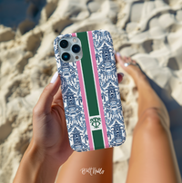 Palm Beach Striped Monogrammed Snap case for iPhone®