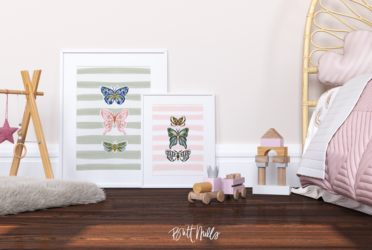 Garden Butterflies Art Print