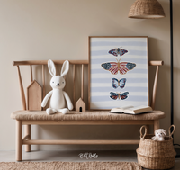 Americana Butterflies Art Print
