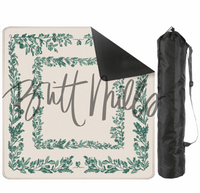Green Bow & Bloom Mahjong Mat (Non-Neoprene)