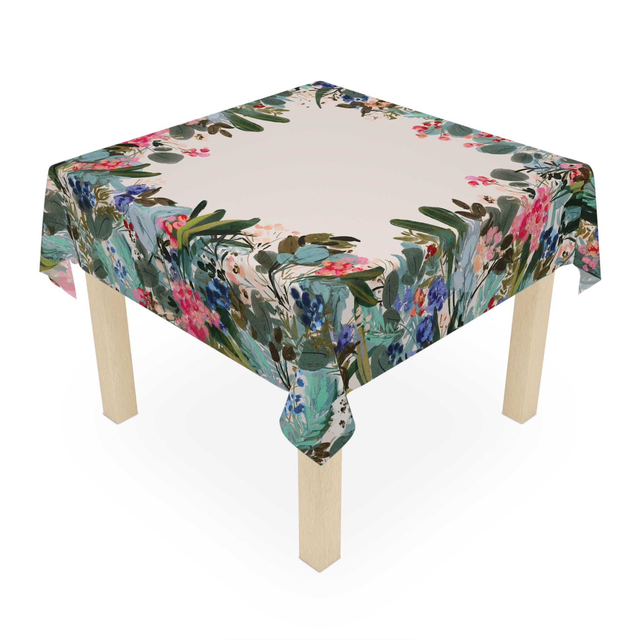 Winter Berry Square Tablecloth