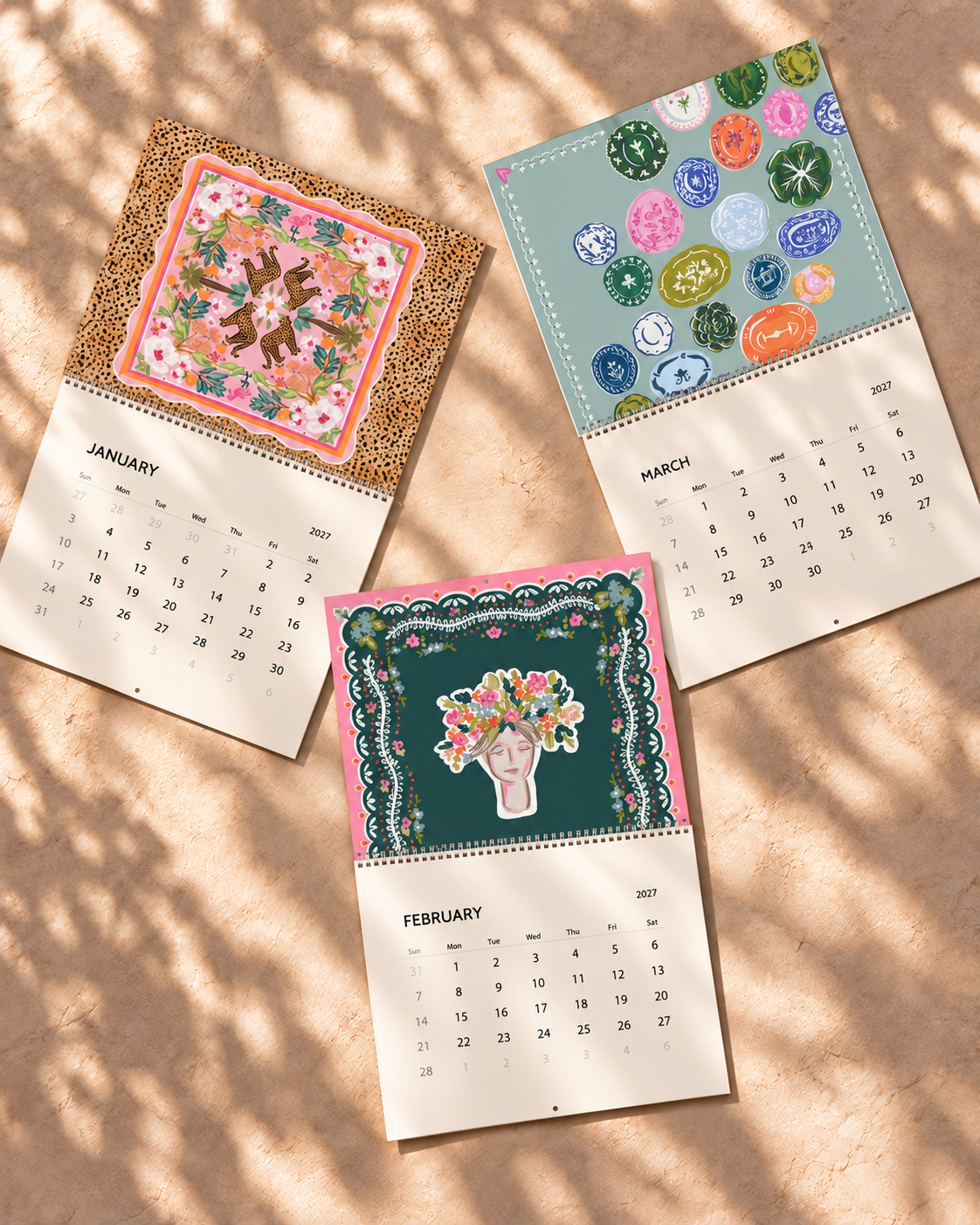 Year of Mahj - Mahjong Mat Art Wall Calendars (2027)