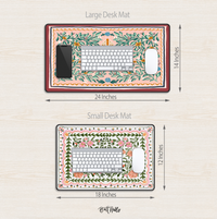 Zera Bloom Monogrammed Desk Mat - Large (24" x 14")