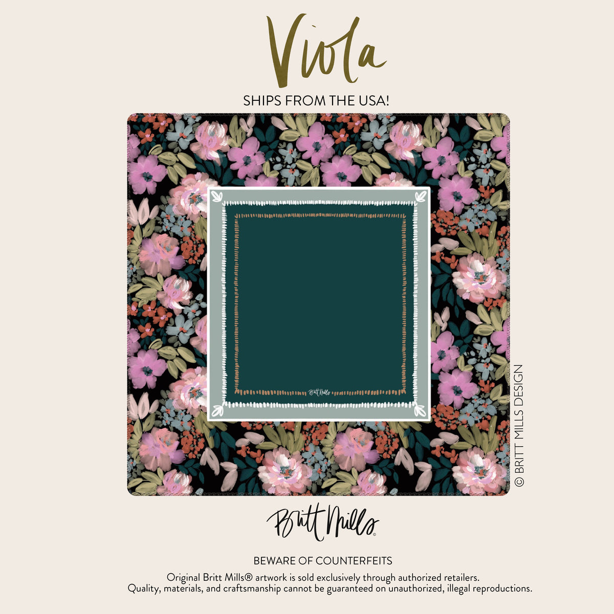 Viola Neoprene Mahjong Mat [Arriving late October]