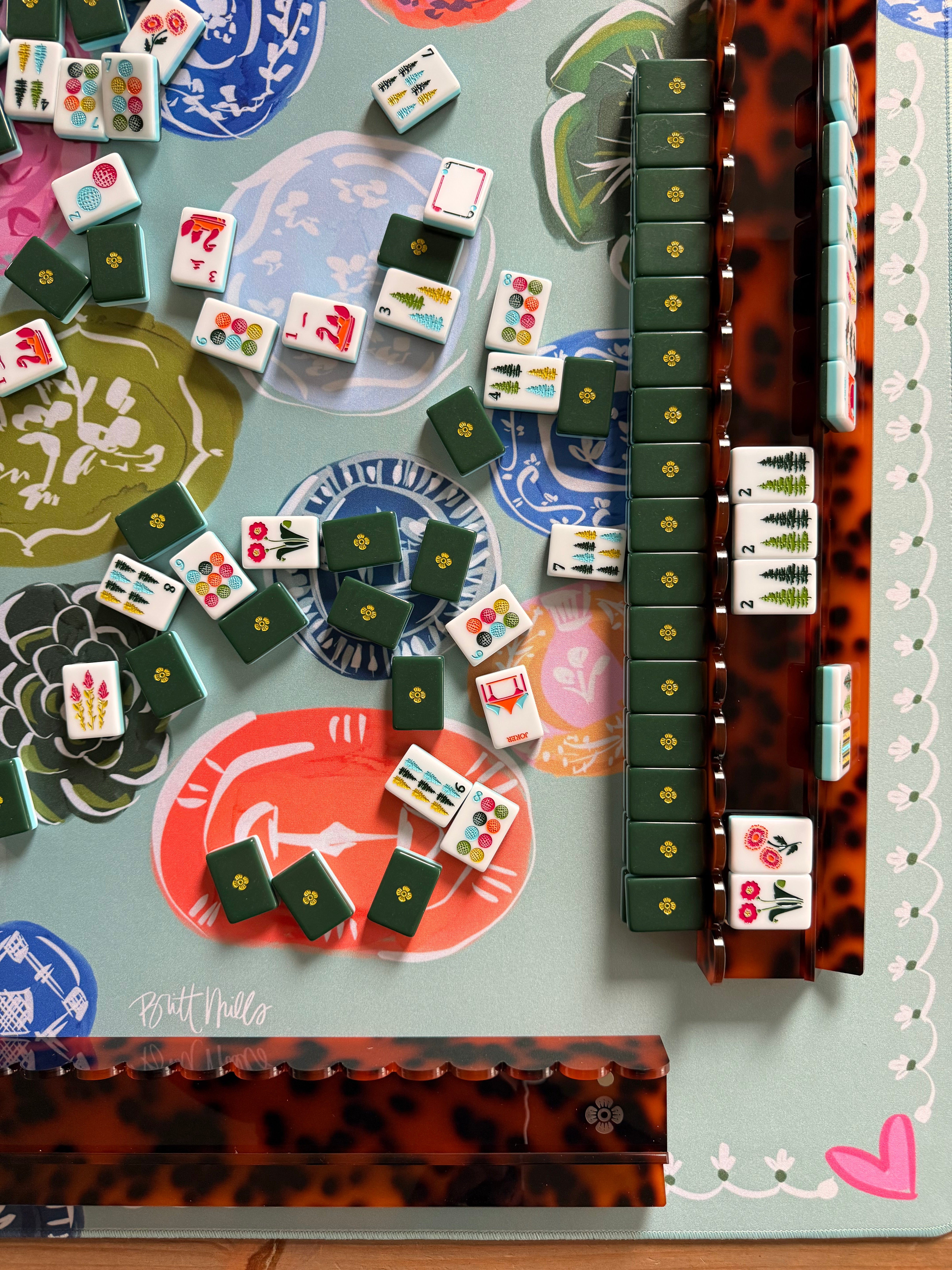 Willow Neoprene Mahjong Mat