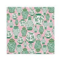 Chinoiserie Jars (Pink) Premium Pillowcase (personalized)