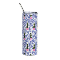 Augusta Skinny Stainless Steel Tumbler-Britt_Mills_Design-charming_patterns