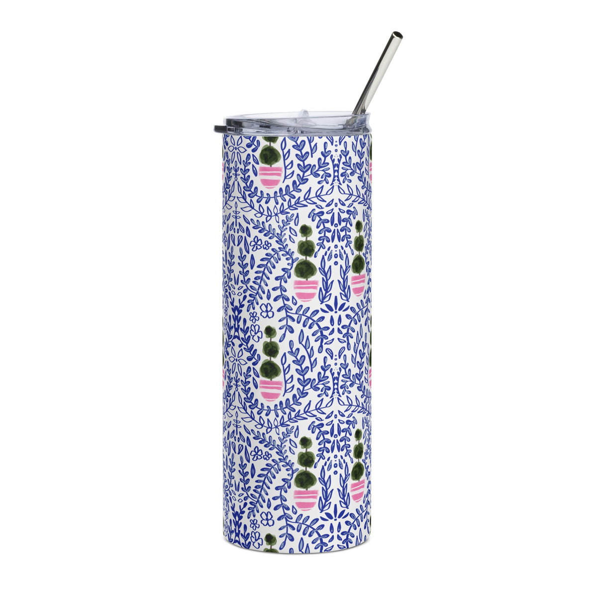 Augusta Skinny Stainless Steel Tumbler-Britt_Mills_Design-charming_patterns