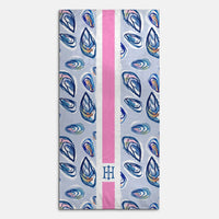 Nantucket Girl Striped Monogram Beach Towel