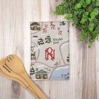 North Pole Adventure Monogrammed Hostess Towel (Single)