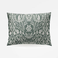 Christmas Toile Monogrammed Standard Pillowcase