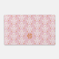 Evangeline Pink Monogrammed Desk Mat - Large (24" x 14")