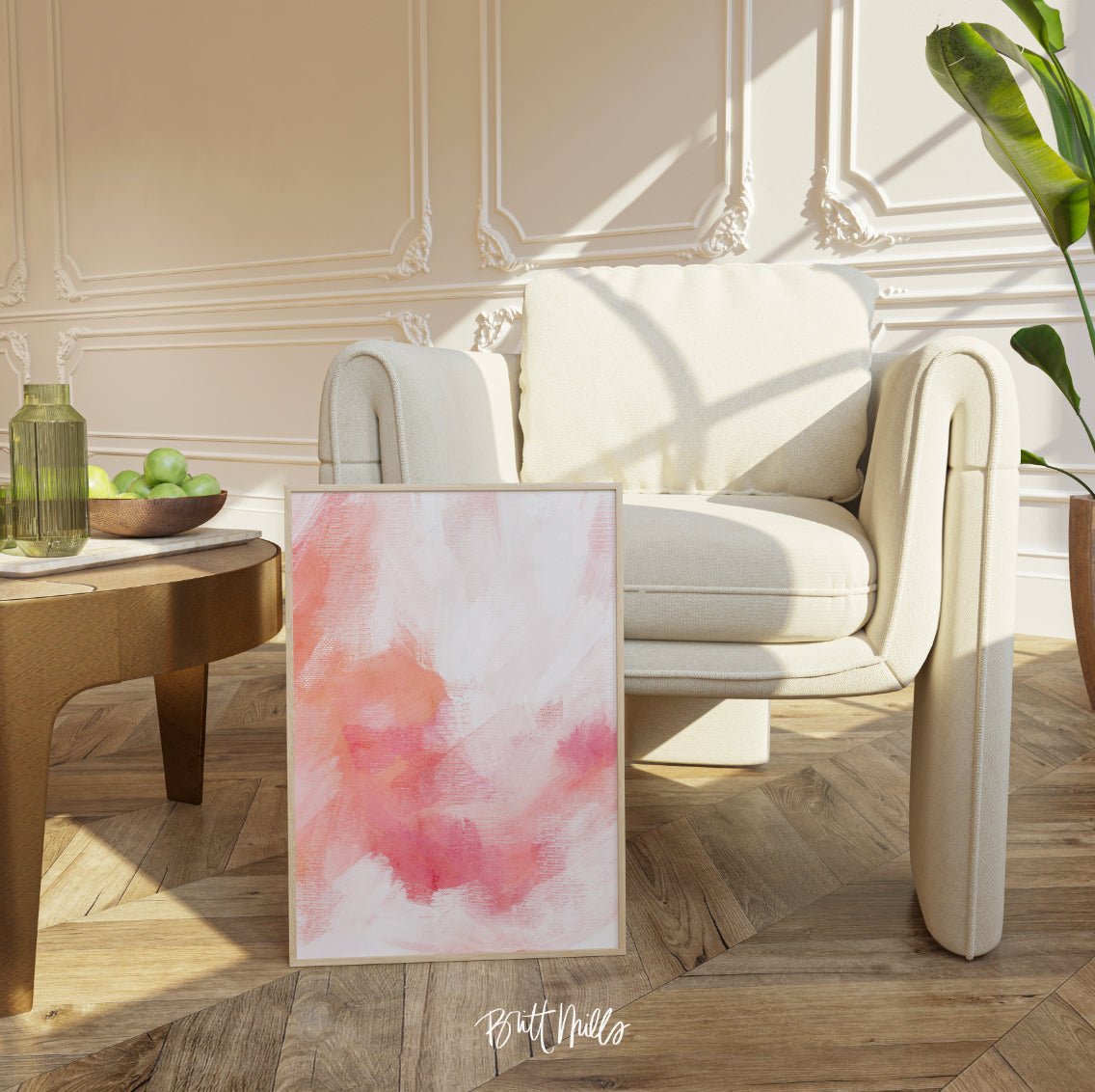 Art Print - Blushing Abstract Art Print