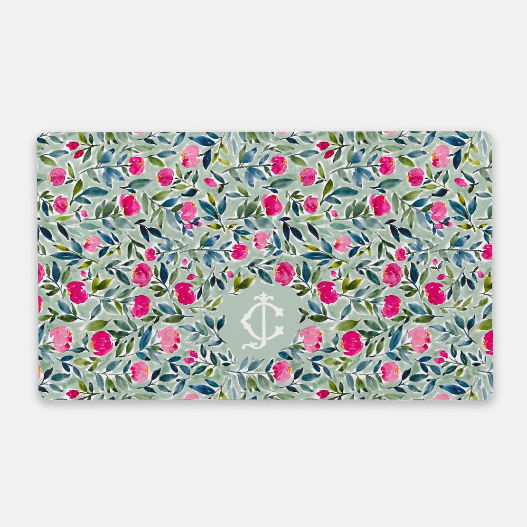 Large Desk Mat - Boca Monogrammed Desk Mat - Large (24" X 14")