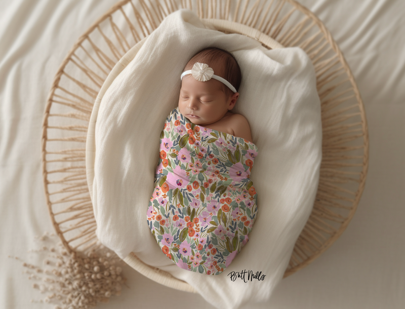 Savannah Monogrammed Swaddle Blanket