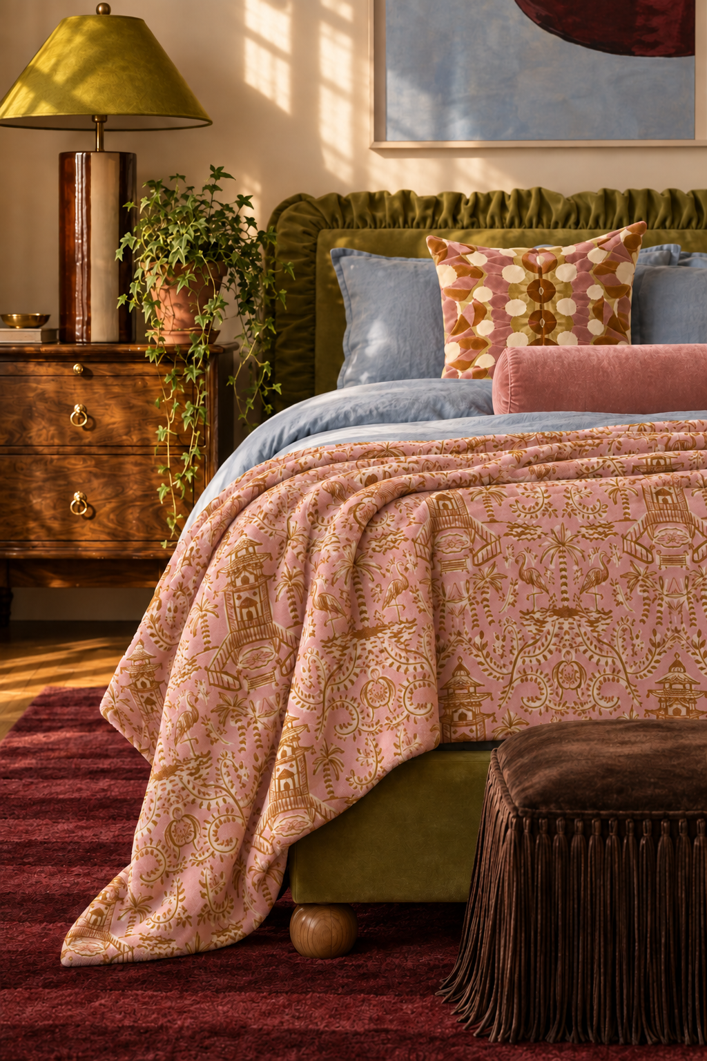 Soirée Pink Minky Blanket