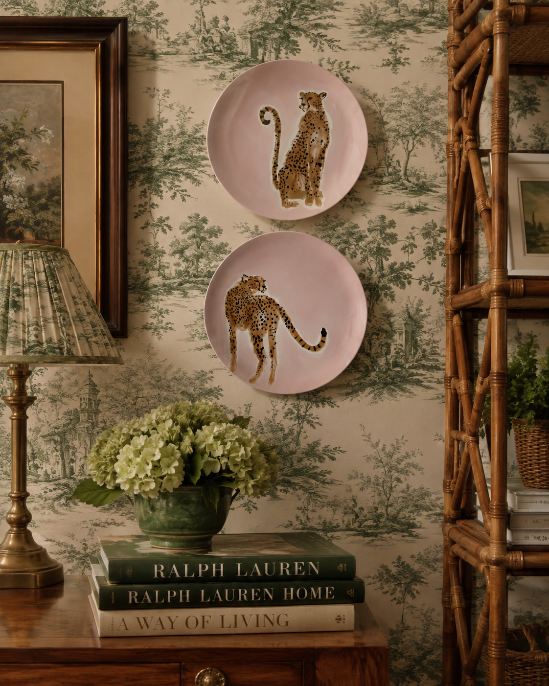 Preppy Cheetah Designer Bone China Plate